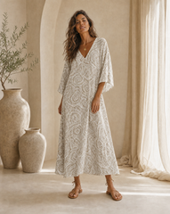 Cielo Long Tunic // Ocean Mandala Print