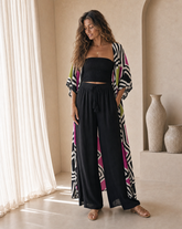 Cora Long Kimono // Cosmic Bloom Print