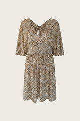 Meli Short Dress // Ocean Mandala Print