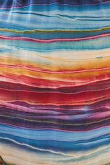 Allegra Long Dress – Striped Savanna Tie Dye