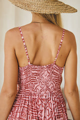 Delphine Long Dress – Ethnic Fusion Print