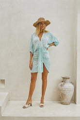 Cassia Short Dress Kimono – Ethnic Fusion Print