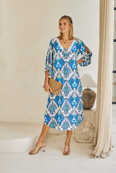 Luxuria Long Kaftan – Kaleidoscopic Print