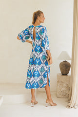Luxuria Long Kaftan – Kaleidoscopic Print