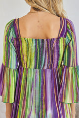 Nova Midi Dress – Boho Waves Tie Dye