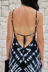 Aurora Long Dress – Abstract Bubble Tie Dye