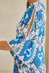 Luxuria Long Kaftan – Kaleidoscopic Print