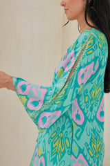 Celestia Short Kaftan – Kaleidoscopic Print