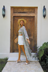 Gypsy Kimono & Top – Psychedelic Print with Lace