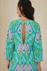 Celestia Short Kaftan – Kaleidoscopic Print