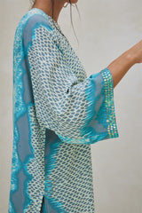 Dahlia Long Kimono – Snake Lux Print