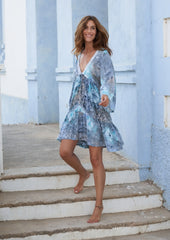 Robe Tunique Faye // Bora Tie Dye - Bleu