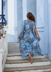 Lola Kaftan // Bora Tie Dye - Bleu