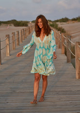 Robe Tunique Faye // Benirras Print - Celeste