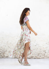 Robe Norah // Vadella Print - Crème