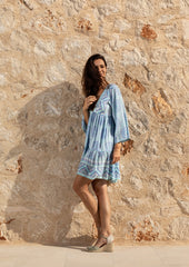 Robe Tunique Faye // Benirras Print - Aqua
