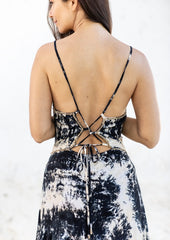 Robe Abai // Carbo Tie Dye - Noir