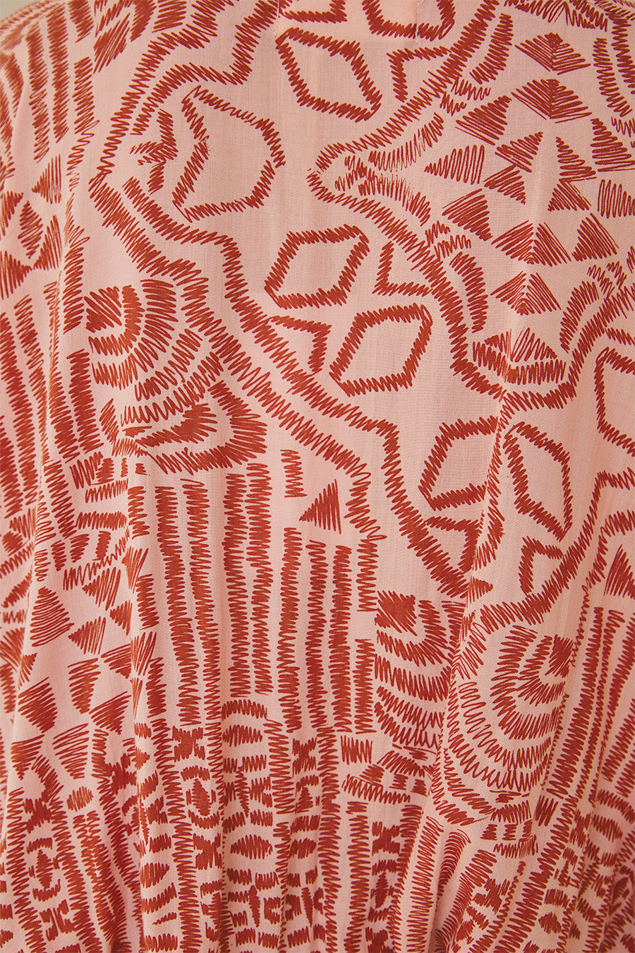 Delphine Long Dress – Ethnic Fusion Print