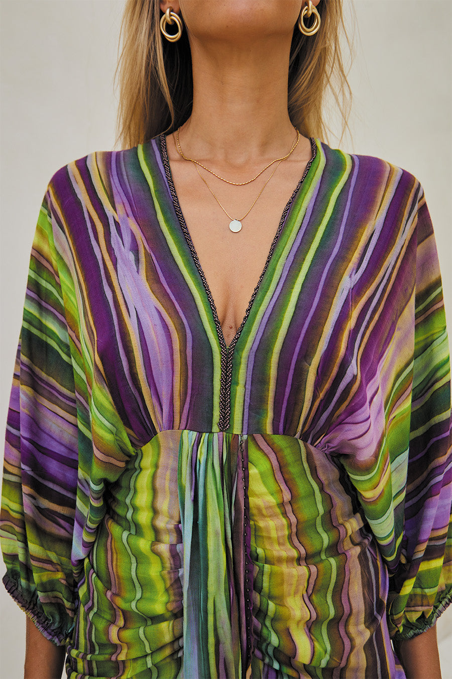 Cassia Short Dress Kimono – Boho Waves Tie Dye