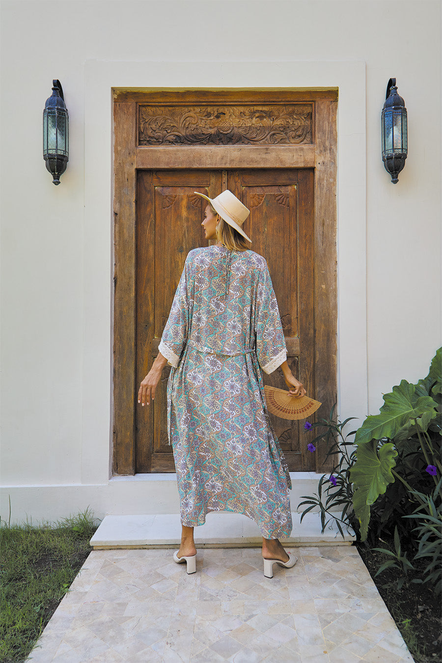 Gypsy Kimono & Top – Psychedelic Print with Lace