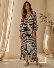 Rain Long Tunic // Tribal Moon Print