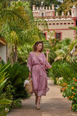 Orla Dress // Caleta Print - Turquoise