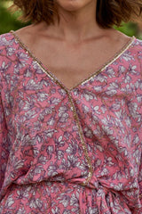 Orla Dress // Caleta Print - Turquoise