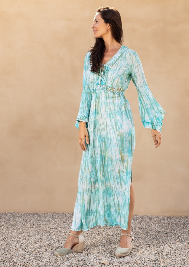 Cora Kaftan // Tanit Tie Dye - Green